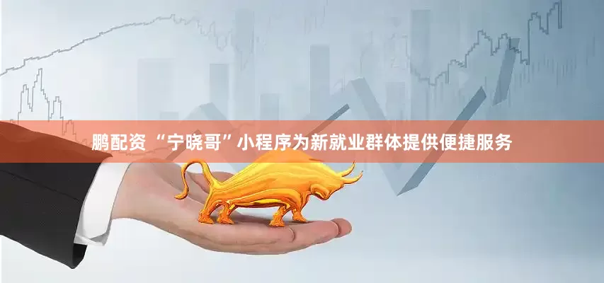 鹏配资 “宁晓哥”小程序为新就业群体提供便捷服务