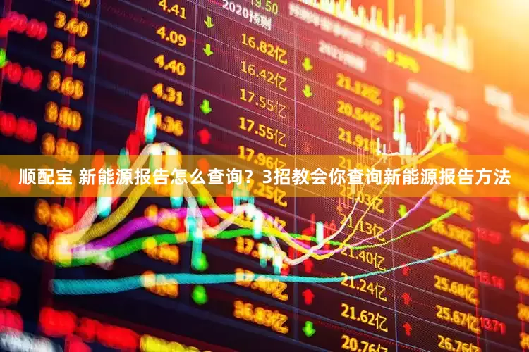 顺配宝 新能源报告怎么查询？3招教会你查询新能源报告方法