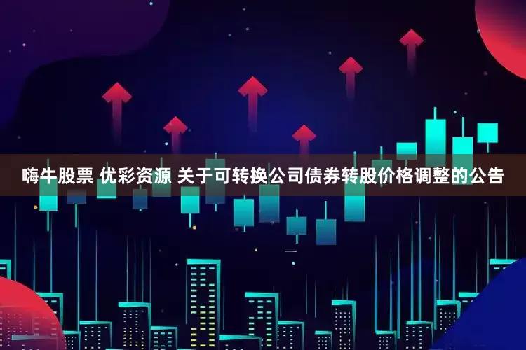 嗨牛股票 优彩资源 关于可转换公司债券转股价格调整的公告